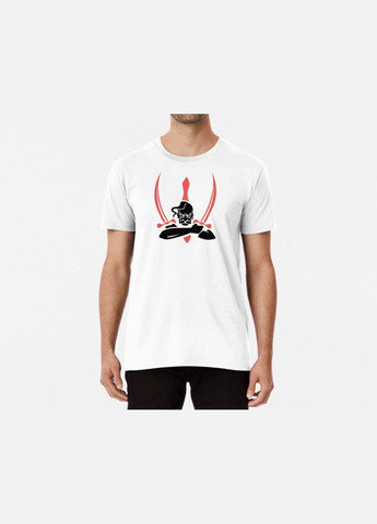 Біла чоловіча патріотична футболка з принтом козак шаблі 2 Stedman