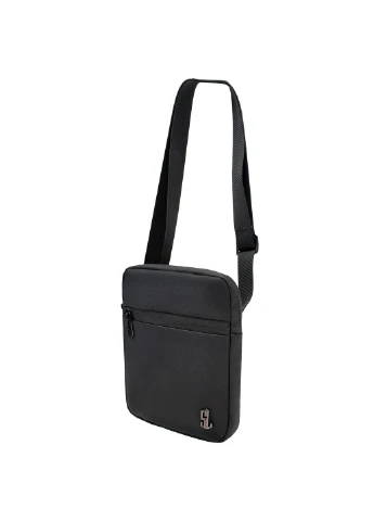 Сумка через плечо 1 л 600D Polyester PU 210х160х30 мм чорна No Brand P8312-0 (400657308)