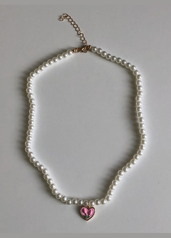 Цепочка с жемчугом и подвеской кулоном белый (12-152) No Brand (314931045)