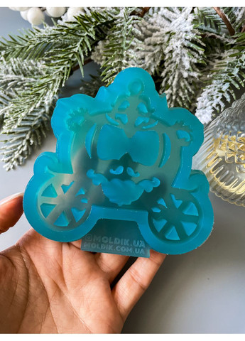 Молд Карета 1 для новорічних іграшок на ялинку силіконова форма для епоксидної смоли No Brand (370566486)