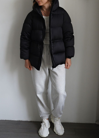 Чорний зимній Пуховик One