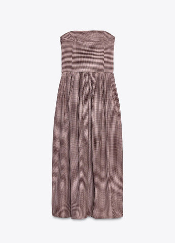 Комбінована повсякденний сукня Zara в клітинку