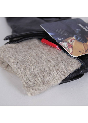 Перчатки мужские кожаные LM216-1 черные демисезонные с резинкой De Esse (306709370)