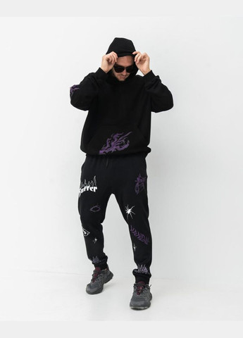 Костюм худі штани дтф чорного кольору петля No Brand (370953476)
