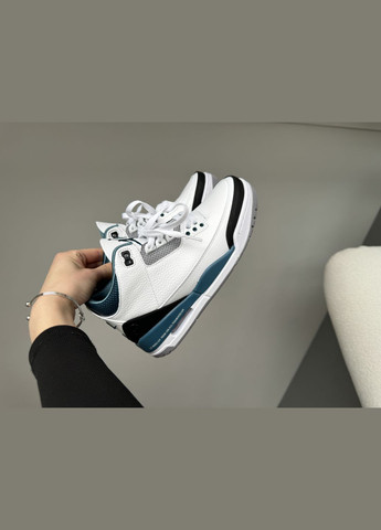 Білі Осінні кросівки чоловічі nike air jordan 3 white | найк аір джордан 3 білі No Brand