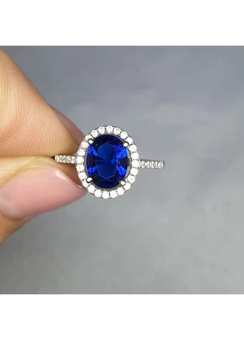 Кільце срібне із сапфіром 18 3,02 г No Brand (382674207)