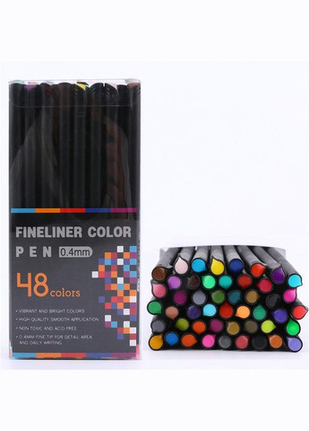 Набір кольорових лінерів 48 кольорів професійний набір для скетчів Worison (322650366)