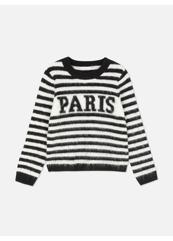 Черный джемпер демисезон,чорный-белый, Primark