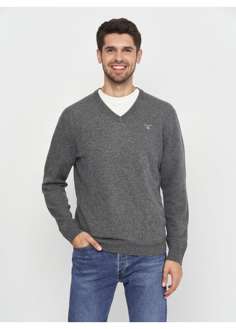 Пуловер Extrafine Lambswool V-Neck 8010520-97 Charcoal Melange Gant (364489500)