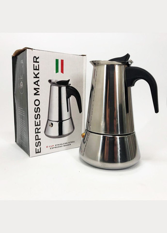 Кавоварка гейзерна UN-1902 на 6 чашок 270 мл, Гейзерна кавоварка для електроплити Unique (364664071)