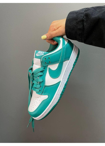 КРОСІВКИ ЖІНОЧІ NIKE DUNK LOW GREEN WHITE НАЙК СБ ДАНК No Brand сірі демісезони (367176772)