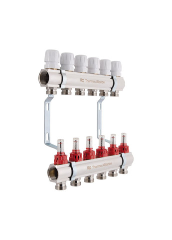 Колектор з витратомірами Standart 1" 6 виходів Thermo Alliance SD235W6 (341326779)