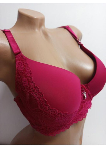 Бордовий бюстгальтер чашка d (д) (4) пуш-ап Velencosa з кісточками бавовна, спандекс, нейлон