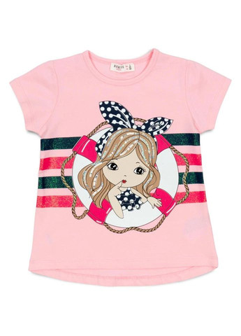 Комбинированный летний набор детской одежды с девочкой (16843-110g-pink) Breeze