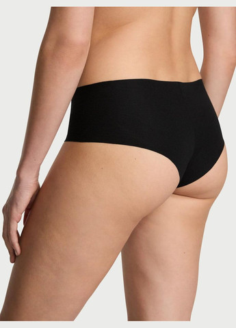 Трусики-чіки жіночі безшовні бавовняні No-Show Cheeky Panty чорні Victoria's Secret (324211032)