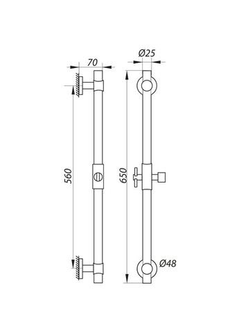 Стійка для душу L1206 (без мильниці, шланга та лійки) (LL1757) Zerix (315152332)