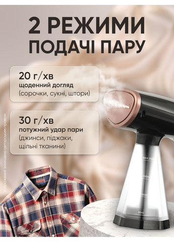 Відпарювач одягу ручний праска парова паровідпарювач вертикальний парогенератор прасування сорочок штанів штор BiTEK BT-1277B (363967413)