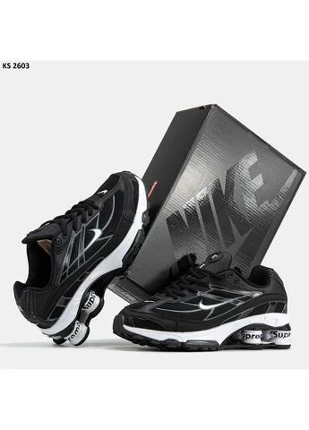 Білі літні кросівки nike shox tl ride2 supreme black white найк шокс тл No Brand