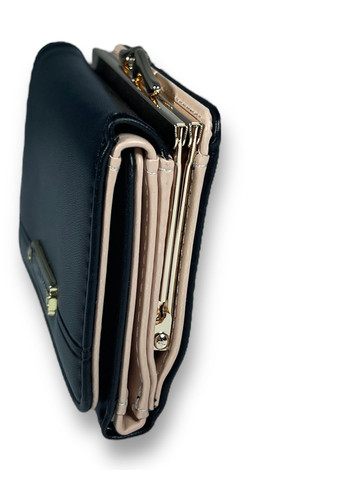 Жіночий гаманець екошкіра одне відділення для купюр та одне прозоре відділення розмір:10,5*9*3 см чорний Tailian (268995047)