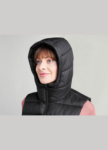 Теплий жилет з капюшоном для жінки Dope Dyed 418848 чорний Esmara (296287134)