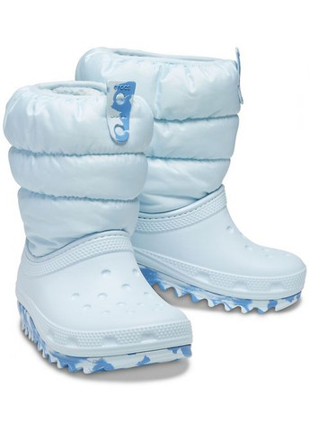 Зимние зимние сапоги детские kids classic neo puff boot mineral blue 207684 Crocs