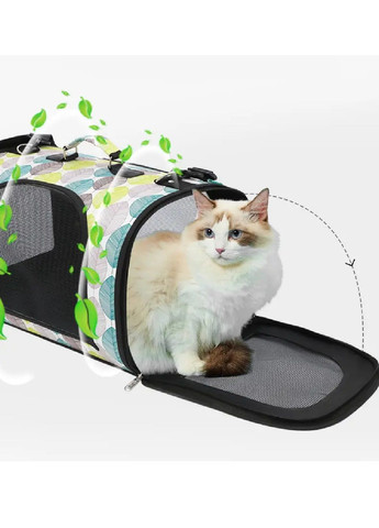 Сумка переноска складна для тварин гризунів котів собак з вентиляцією 33x24x23 см розмір М (477691-Prob) Зелена Unbranded (299049798)