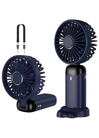 Портативний вентилятор Mini fan XL-880 діаметр 9 см з підставкою для телефону та дисплеєм No Brand (380667697)