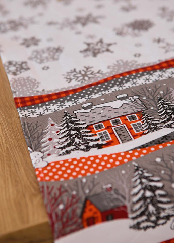 Новогодняя скатертьдорожка (раннер) "Снеговик" 140х47 см Homedec - (363295615)