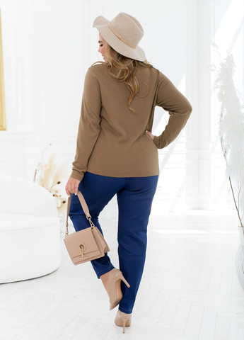 Гольф женский из ангоры в рубчик теплый с начесом No Brand (368541062)