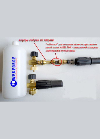 Піногенератор, пінна насадка для BOSH AQT, піноутворювач Aquatak, пінник Makita, Stiga,Stanley, Greenworks, MAc Allister Bosch (323440478)