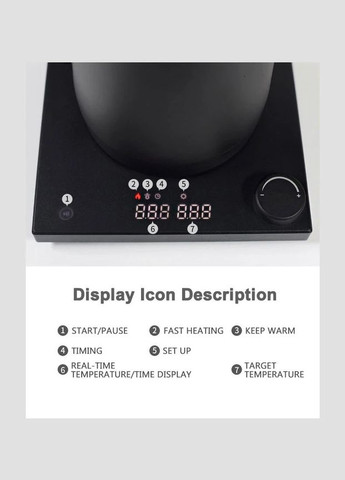 Электрический чайник Diguo 1 л. для кофе c регулировкой температуры (R-30088-VS) No Brand (303348709)