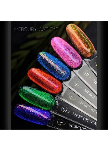 Гель-лак Cat Eye Mercury синий с поталью, 8 мл Crooz (386094222)