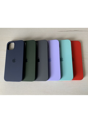 Чехол на айфон 13 Silicone case для 13 Open camera микрофибра силиконовый / Red No Brand (369136984)