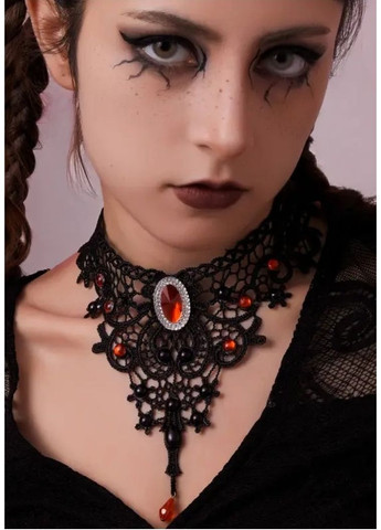 Мереживне ажурне кольє вікторіанське, готичне, 1537 No Brand (363116167)