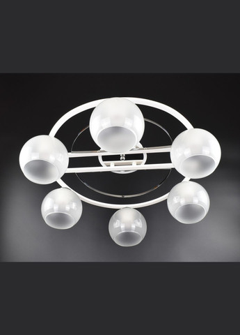 Люстра потолочная на 6 лампочек 26192 Белый 19х58х58 см. Sunnysky (364496469)