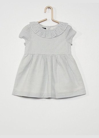 Серое платье лето,серый в белую полоску, Kiabi (291121965)