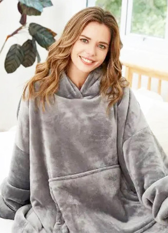 Плюшевая кофта-туника плед толстовка с капюшоном для дома Esmara (363137762)