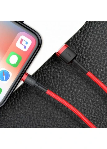 Дата кабель Cafule Lightning Cable 1.5A (2m) (CALKLF-C) Красный / Черный Baseus (386034387)