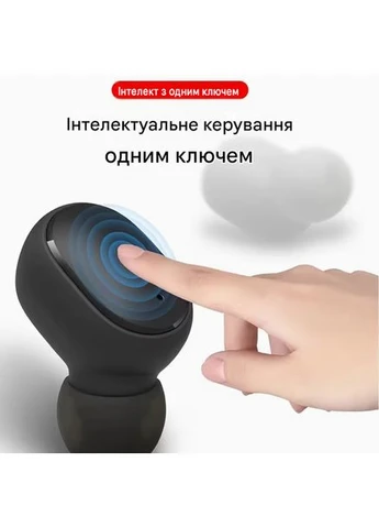 Беспроводные Bluetooth вакуумные наушники с LED-дисплеем для спорта и игр Черные No Brand (400002115)