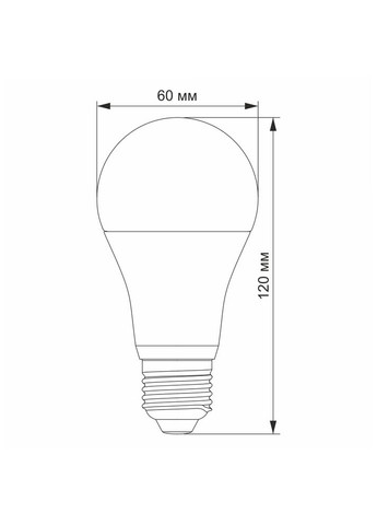 Светодиодная лампа A60e 15W E27 3000K (VLA60e-15273) Videx (283299758)