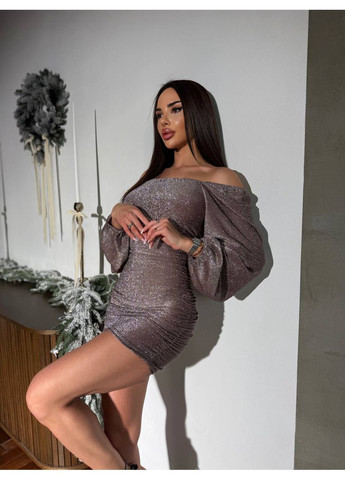 Коричнева святковий, вечірня сукня No Brand однотонна