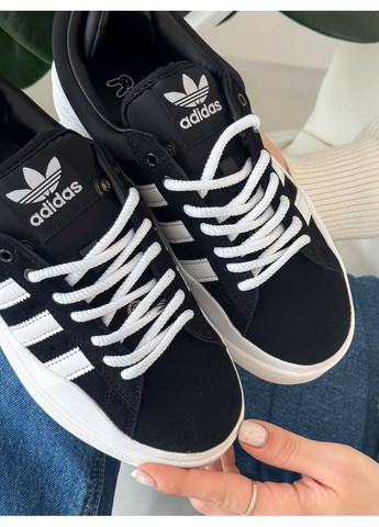 Кросівки жіночі і чоловічі Adidas Campus x Bad Bunny Black White | Адідас Кампус Бед Банні чорні No Brand чорні демісезони (348419332)