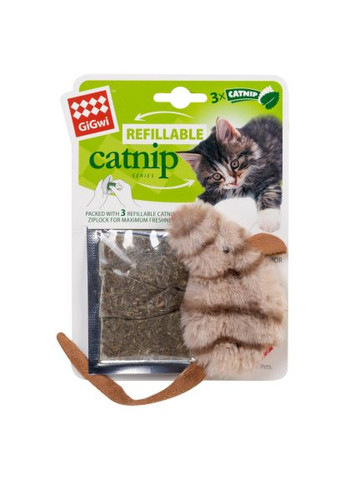 Игрушка для кошек Catnip Мышка с кошачьей мятой 10 см (75018) GiGwi Catnip Мишка з котячою м&apos;ятою 10 см (369882117)