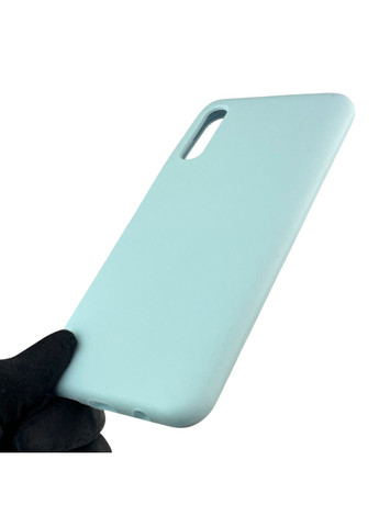 Чохол для Galaxy A30s (SM-A307F) силіконовий з мікрофіброю нековзний на самсунг а30с блакитний Samsung (366387373)