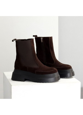 Зимние зимние ботинки No Brand из натуральной замши