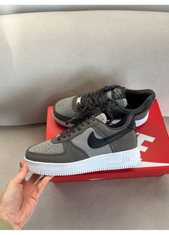 Серые демисезонные кроссовки мужские nike air force 1 low grey найк аир форс 1 премиум No Brand