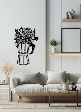 Дерев'яна картина на кухню, декор для кімнати "Арома кава", стиль лофт 60х35 см Woodyard (292012904)