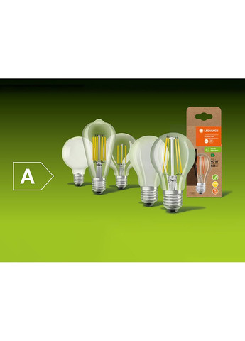 LED Classic A60 2.2W, замена 40W, светодиодная лампа E27 с филаментной нитью, 470 лм, ярко-белая Osram (372154199)