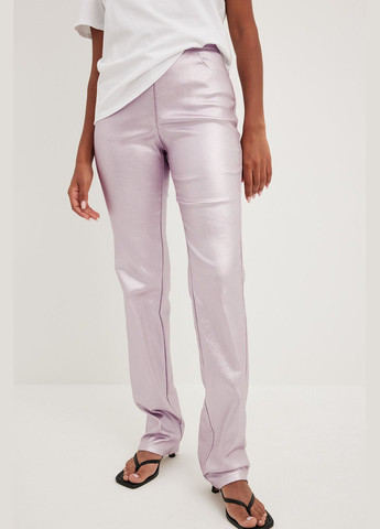 Штаны демисезон,розовый-серебристый, NA-KD (303322948)