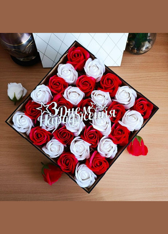 Подарочный бокс из мыльных роз на день влюбленных 8 марта день рождения для девушки (ar178) No Brand (318698220)